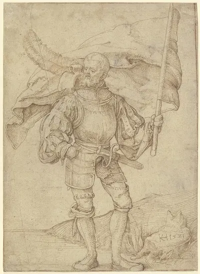 Flagbearer by Ганс фон Кульмбах, 1521 — digital art print download