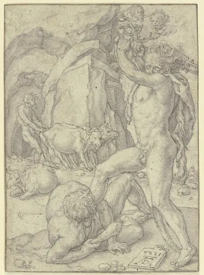 Hercules kills Cacus by Генрих Альдегревер, 1550 — digital art print download