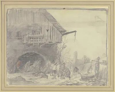 Village forge by Генрих Бюркель — digital art print download