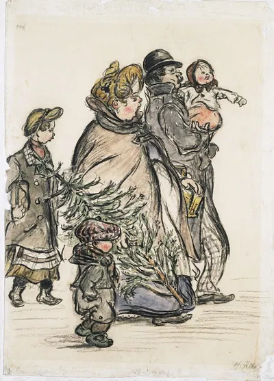 Christmas shopping by Генрих Цилле — digital art print download