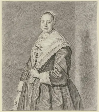 Eine ältliche Dame nach links gewandt mit Häubchen und Spitzenhalstuch by Hendrik Pothoven — digital art print download