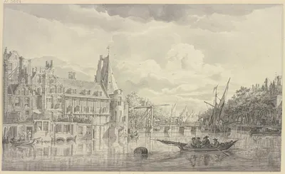 View of the Kloveniersdoelen in Amsterdam by Hendrik Schepper, 1765 — digital art print download