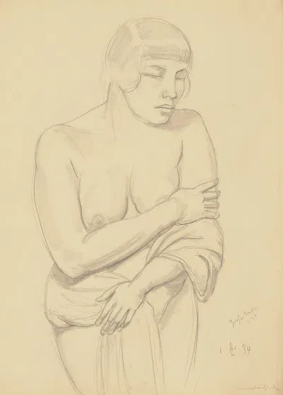 Female nude by Герман Лисманн, 1934 — digital art print download