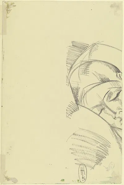 Head of a sleeping woman by Герман Лисманн, 1923 — digital art print download