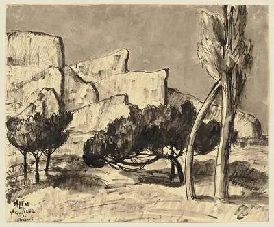 Сен-Гильем-ле-Дезер by Герман Лисманн, 1928 — digital art print download