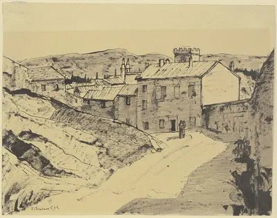 Улица в Вильневе by Герман Лисманн, 1911 — digital art print download