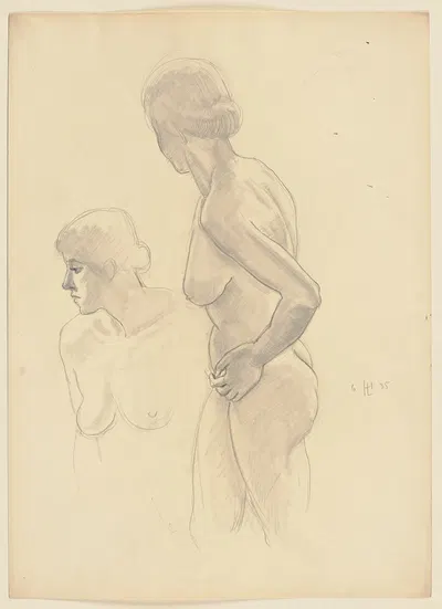 Two female nudes by Герман Лисманн, 1935 — digital art print download
