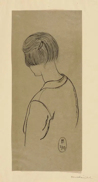 Young woman seen from the back by Герман Лисманн, 1927 — digital art print download