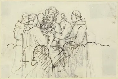Conversion of the Jews in Rome by Иероним Гесс — digital art print download