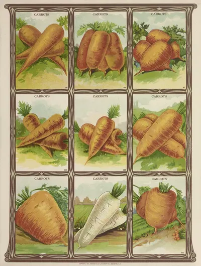 Carrots by Genesee Valley Lithograph Co., 1921 — digital art print download