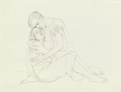 Pair of lovers by Ida Teichmann — digital art print download
