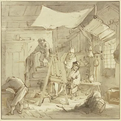 The painter's workshop by Isaac van Ostade — digital art print download