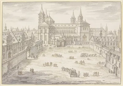 Dom und Bischöfliches Palais zu Speyer vor der Zerstörung 1689 by Israel Silvestre — digital art print download