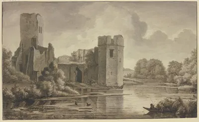 Ruine von Schloss Honingen in Kralingen bei Rotterdam by Якоб Эсселанс — digital art print download