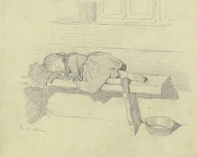 Sleeping child by Якоб Хапп — digital art print download