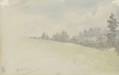 Sloping meadow by Якоб Хоффман, 1882 — digital art print download