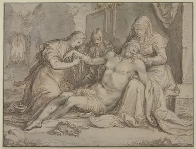 The Lamentation of Christ by Jacob Matham — digital art print download