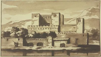 Italienisches Kastell am Wasser by Яков ван дер Ульфт, 1674 — digital art print download