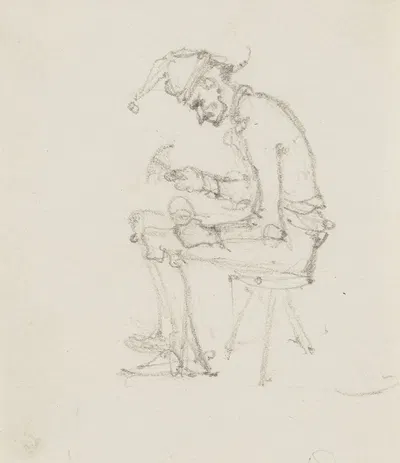 An old shoemaker by Якоб Фюрхтегот Дильман — digital art print download
