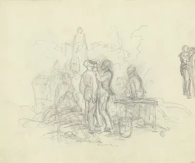 Würtembergische Reiterei auf dem Goetheplatz zu Frankfurt am Main in den Septembertagen 1848 by Якоб Фюрхтегот Дильман,…