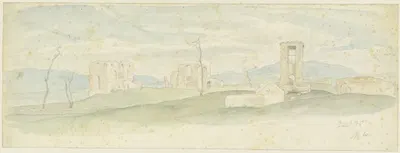 Part of the Campagna Romana by Gustav Kaupert, 1847 — digital art print download