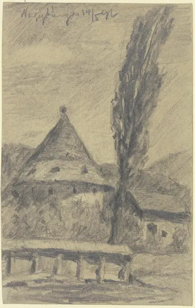 Farmstead in Nagybãnya by Якоб Нуссбаум, 1896 — digital art print download