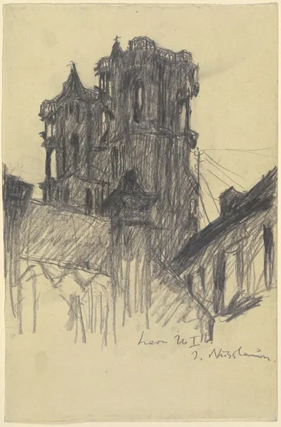 Westtürme der Kathedrale von Laon by Якоб Нуссбаум, 1916 — digital art print download