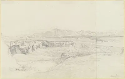Römische Campagna mit dem Monte Genaro by Иоганн Кристоф Эрхард — digital art print download