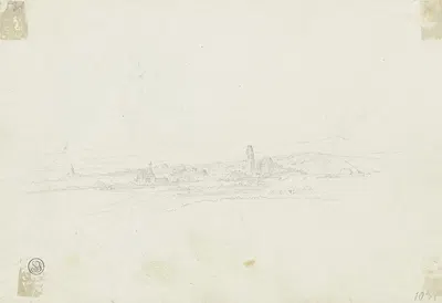 Landscape with church by Иоганн Кристоф Эрхард, 1917 — digital art print download