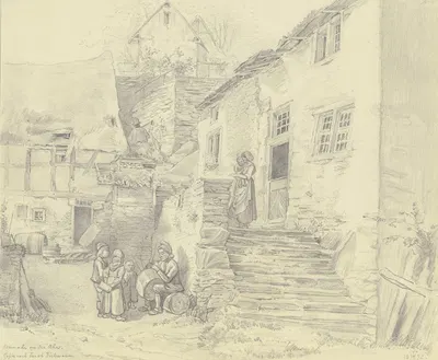 Dielmanns Altenahr an der Ahr by Иоганн Фридрих Хофф, 1852 — digital art print download