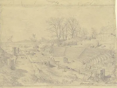 Amphitheater in Pompeii by Иоганн Генрих Хассельхорст — digital art print download