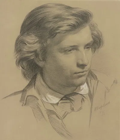 Bildnis des Malers Julius Hamel als Schüler des Städelschen Institutes by Иоганн Генрих Хассельхорст, 1852 — digital art…