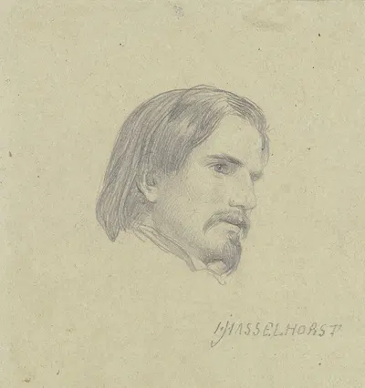Enrico Gamba, Kopf nach rechts by Johann Heinrich Hasselhorst — digital art print download