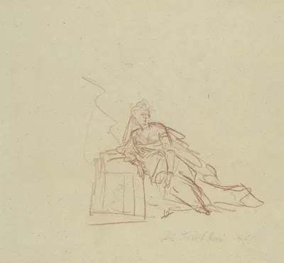 Resting lady by Иоганн Генрих Тишбейн старший, 1766 — digital art print download
