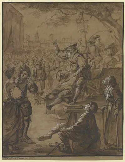 The dentist by Johann Jakob Dorner the Elder, 1773 — digital art print download