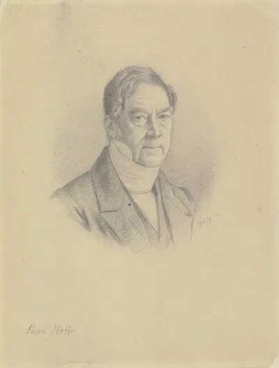 Bildnis Johann Jeremias Hoff, Vater des Künstlers by Johann Jakob Hoff, 1856 — digital art print download