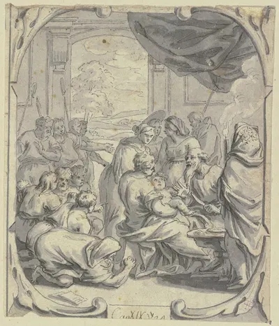 Die Beschneidung Ismaels by Johann Jakob von Sandrart — digital art print download