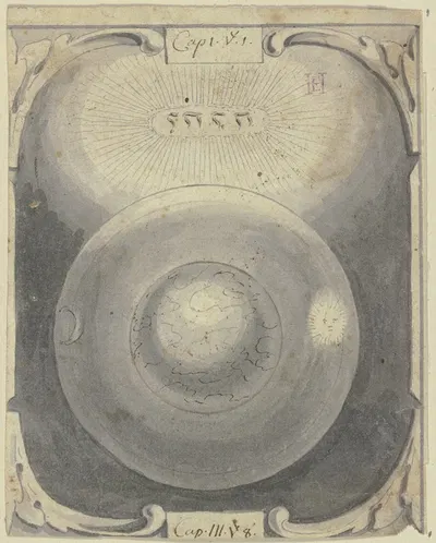 Die Erschaffung von Himmel und Erde by Johann Jakob von Sandrart — digital art print download