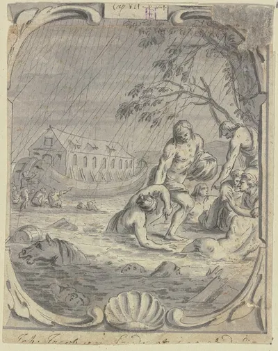 The deluge by Johann Jakob von Sandrart — digital art print download