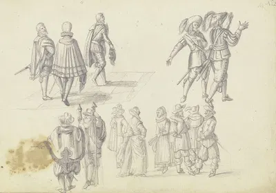 13 figure studies by Johann Ludwig Ernst Morgenstern — digital art print download
