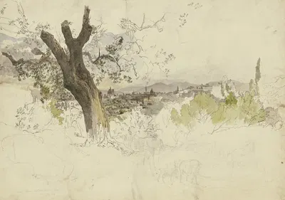 Ansicht von Florenz vom Monte Oliveto by Иоганн Непомук Раух, 1830 — digital art print download