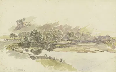 Russian river landscape by Иоганн Непомук Раух — digital art print download