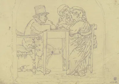 Zwei Italienerinnen beim Schreiber by Johann Nepomuk Rauch — digital art print download