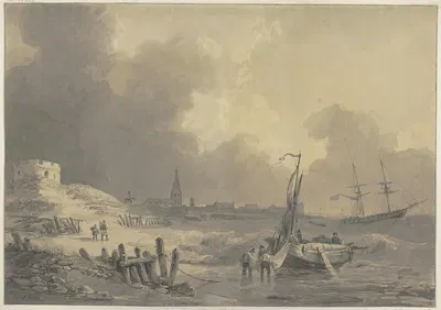 View of Vlissingen by Иоганнес Кристиаан Шотель — digital art print download