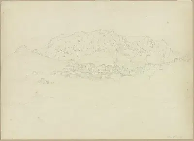 View on Capri by Johannes Thomas, 1823 — digital art print download