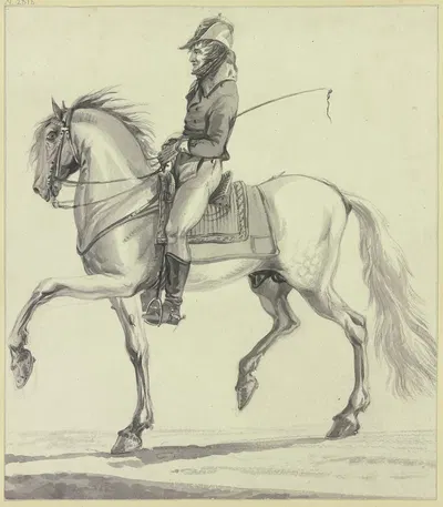 Ein Piqueur zu Pferde by Иоганнес Винкелес — digital art print download
