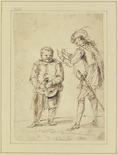 Don Quijote und Sancho Pansa by Джон Вандербанк, 1729 — digital art print download