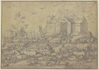 Einzug der Tiere in die Arche Noah by Йонас Умбах — digital art print download