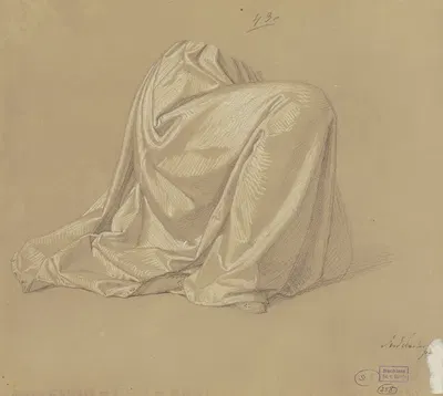Kneeling garbed figure by Йозеф Фердинанд Беккер — digital art print download