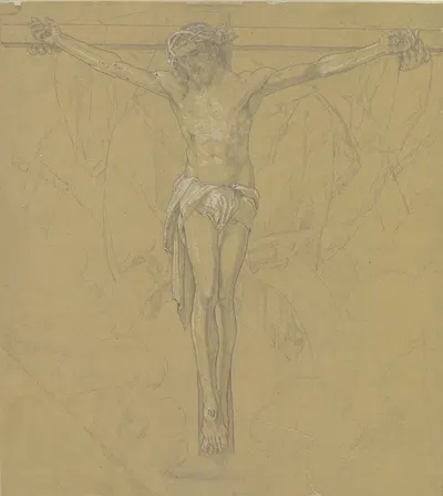 Christus am Kreuz by Иосиф фон Фюрих — digital art print download